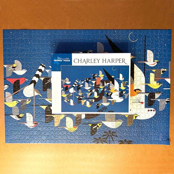 Charley Harper Art Mystery of the Missing Migrants 1000 Pc Puzzle Birds-Complete - Picture 3 of 8